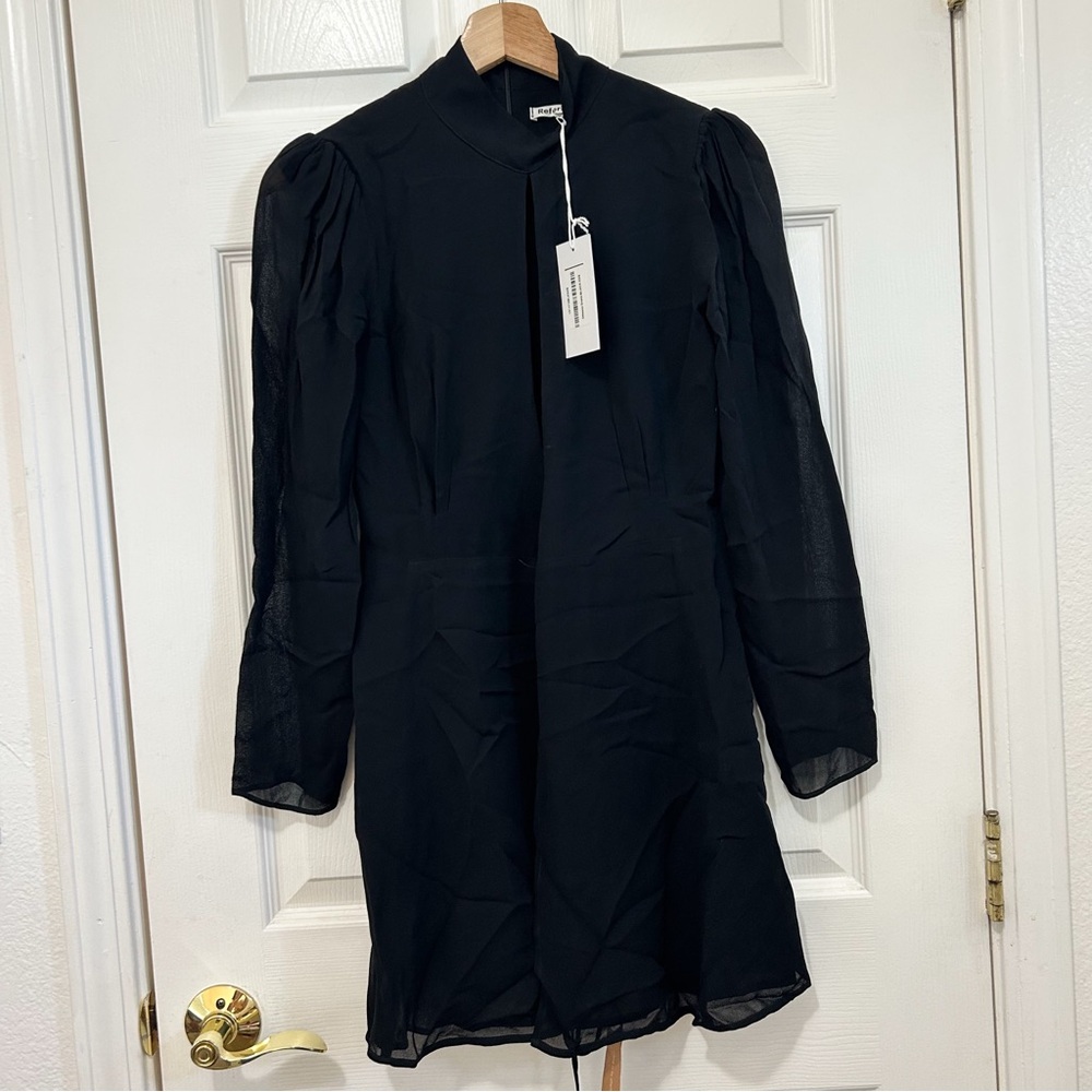 Reformation NWT Womens XXS Black Ottessa Dress